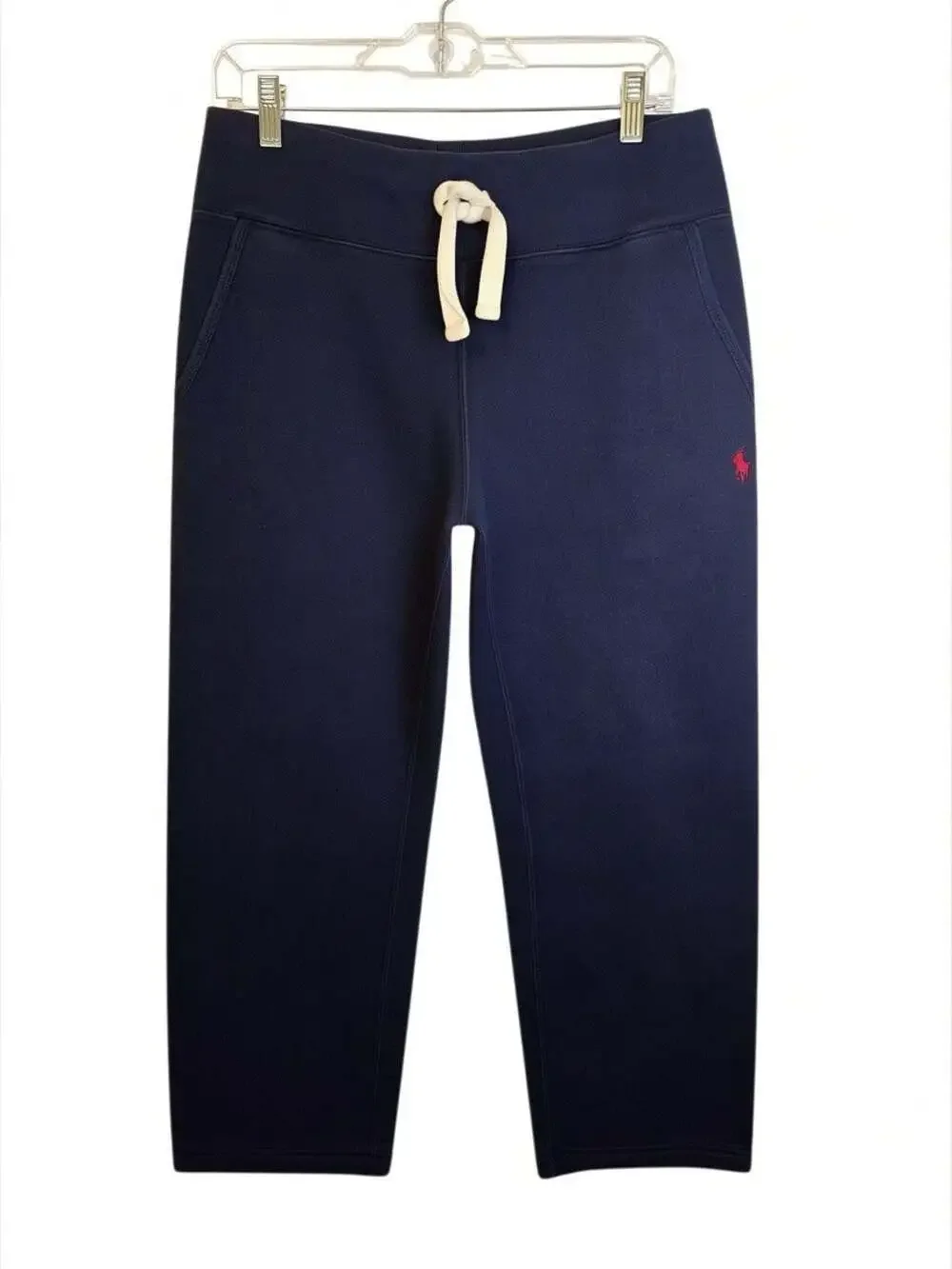 Polo Ralph Lauren Navy Blue Cotton-Blend Fleece Sweatpants Medium